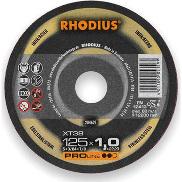 ΤΡΟΧΟΣ ΚΟΠΗΣ ΙΝΟΧ RHODIUS 125X1 1023Ε